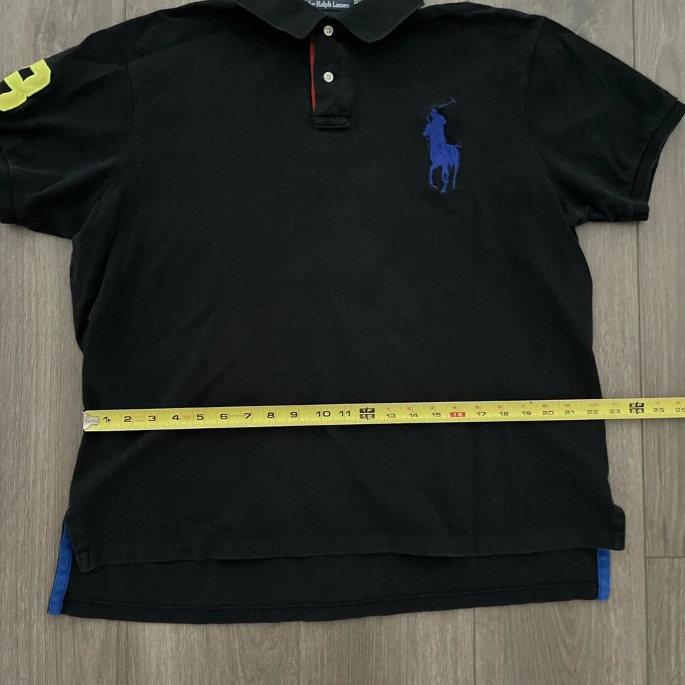 PoloRalph Lauren Short Sleeve Rugby Polo Shirt Mens XL Embroidered Logo Black